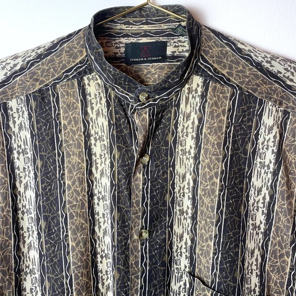Retro 80s/90s Zeidler & Zeidler Geometric Button Up Shirt - Medium - Picture 1 of 7
